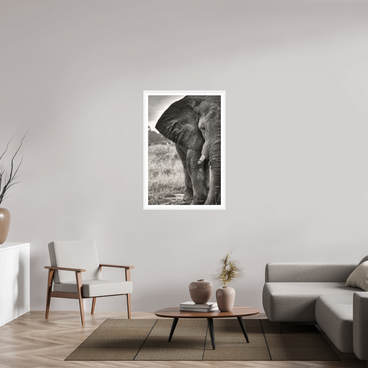 30 x 45″, L+XL White Frame + Border BURDEN OF A TITAN