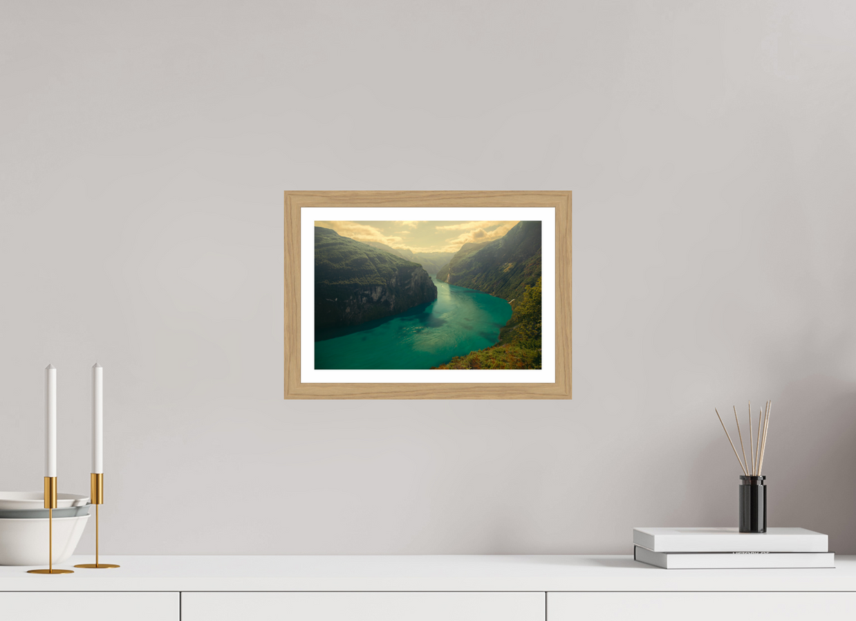 12 x 8″, S+M Oak Frame + Border LIFEBLOOD
