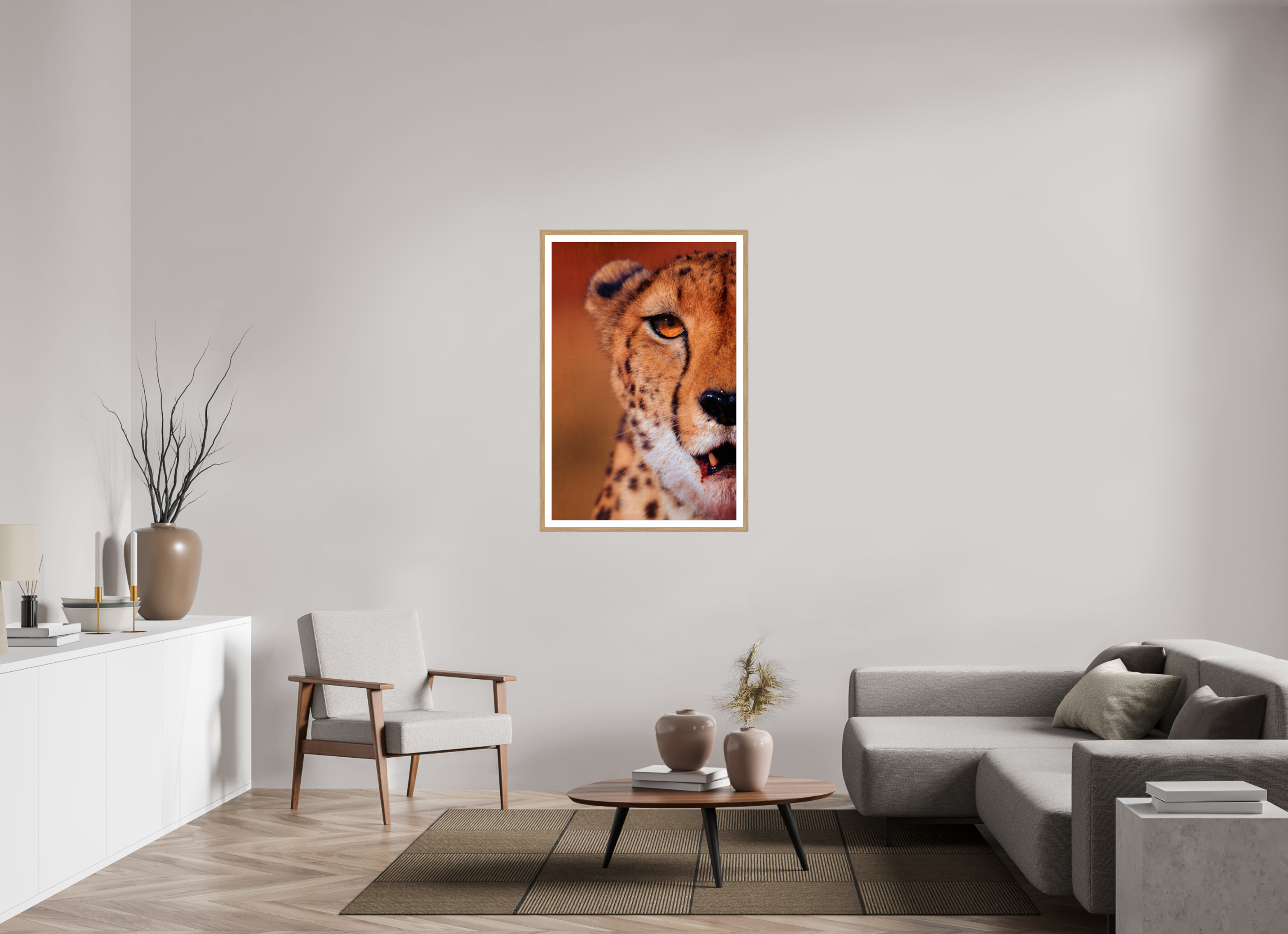 30 x 45″, L+XL Oak Frame + Border AS IT IS