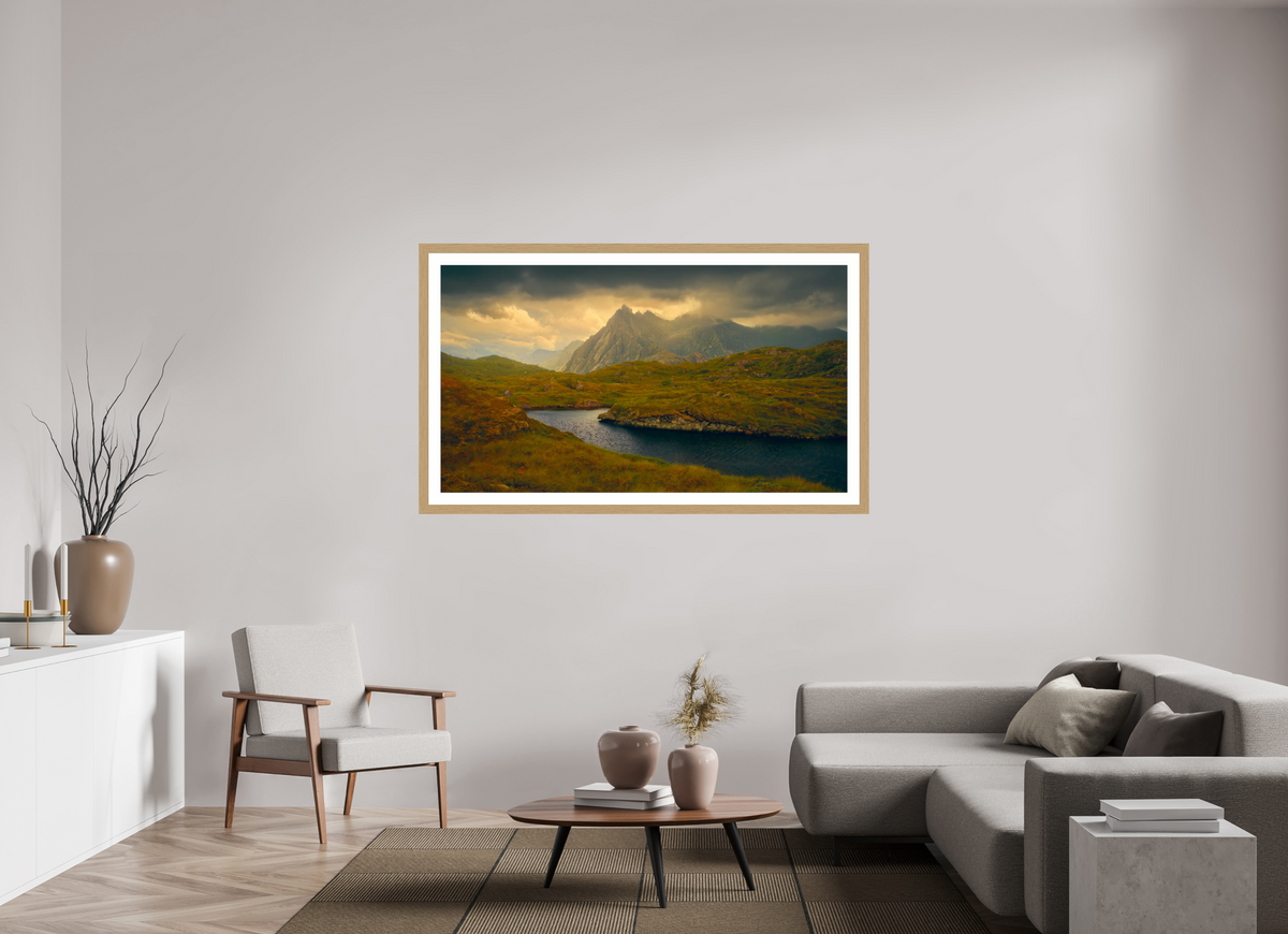 64 x 36″, Exhibition Oak Frame + Border COME THIS WAY