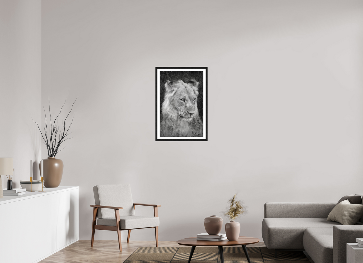 20 x 30″, L+XL Black Frame + border HEAVY WILL BE THE CROWN
