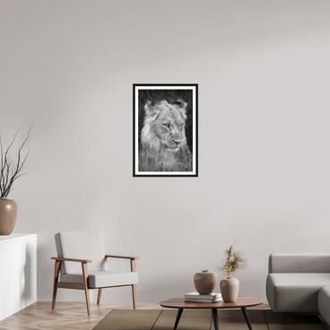 20 x 30″, L+XL Black Frame + border HEAVY WILL BE THE CROWN