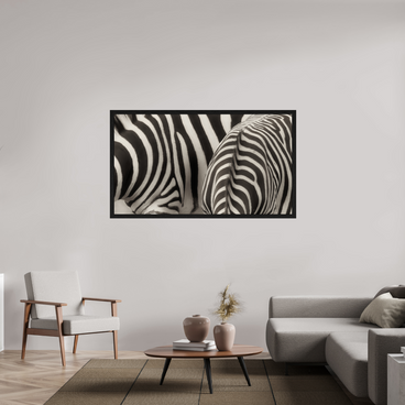64 x 36″, Exhibition Black Floater Frame NOT THE SAME