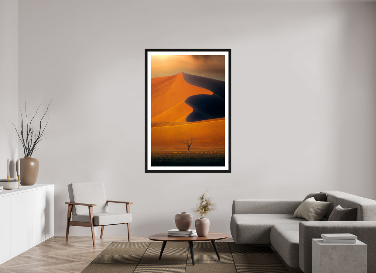 40 x 60″, Exhibition Black Frame + Border NO PROMISE OF DIRECTION