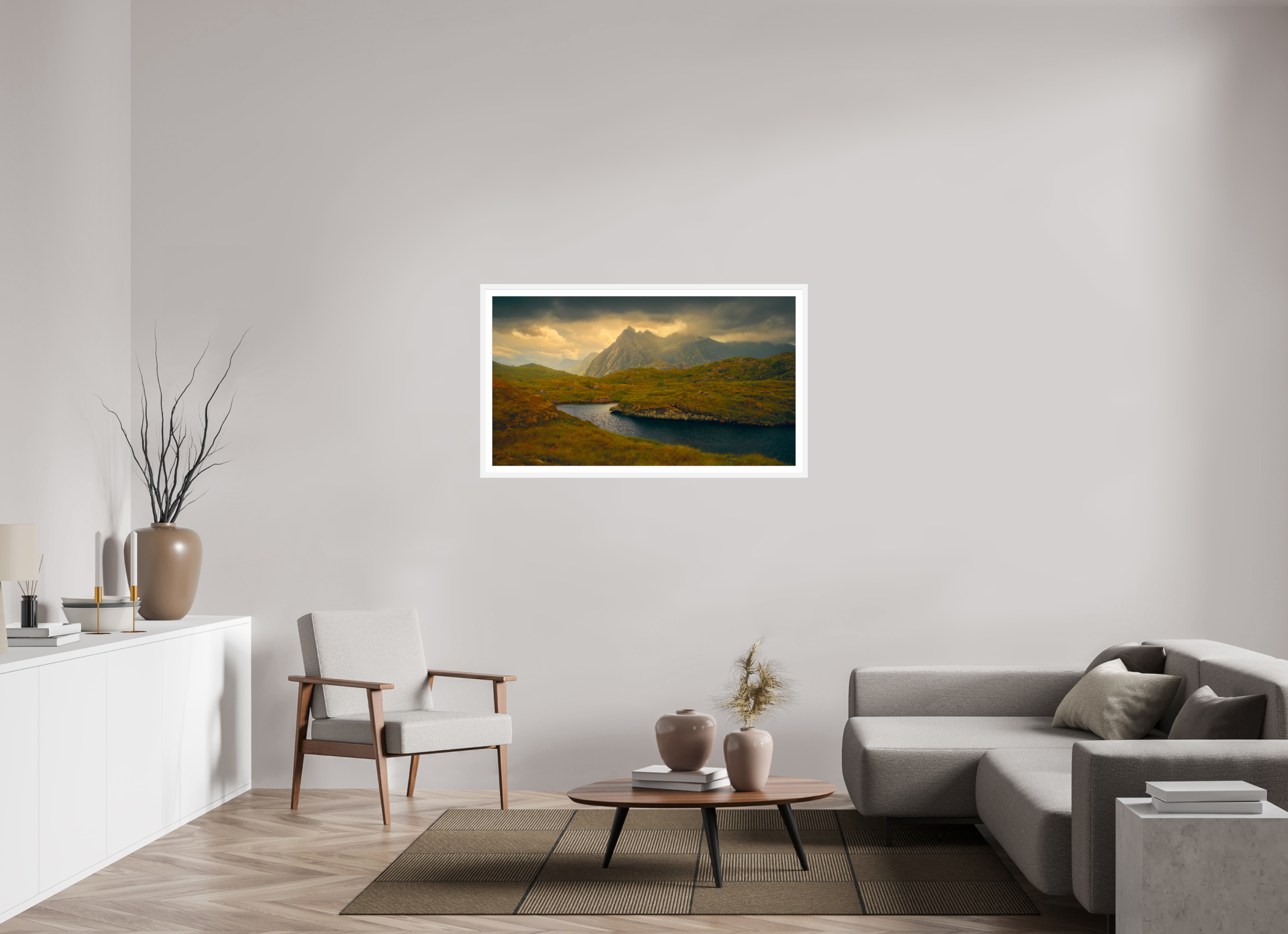 49 x 27.6″, L+XL White Frame + Border COME THIS WAY