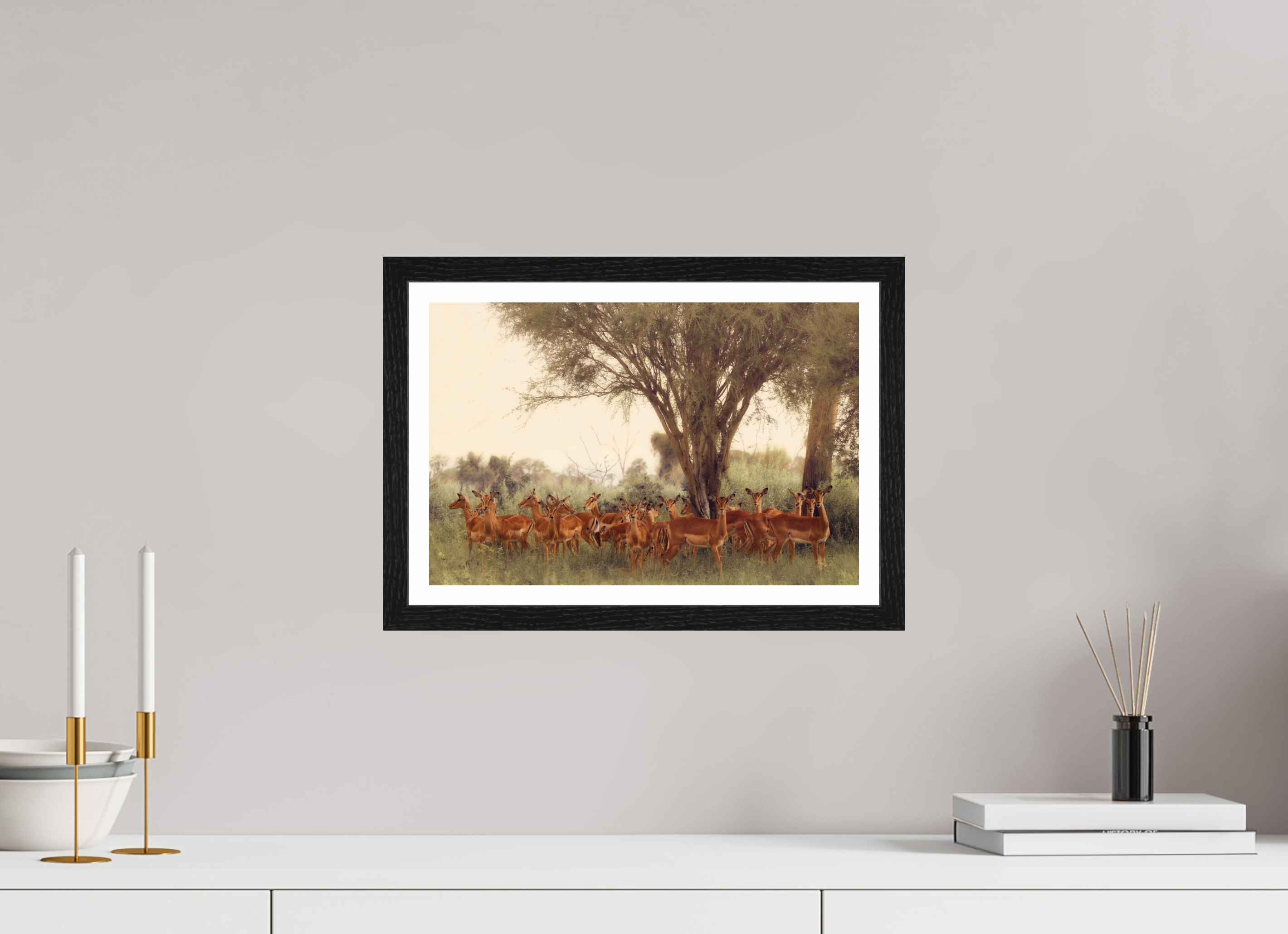 15 x 10″, S+M Black Frame + border THE FIELD FEELS