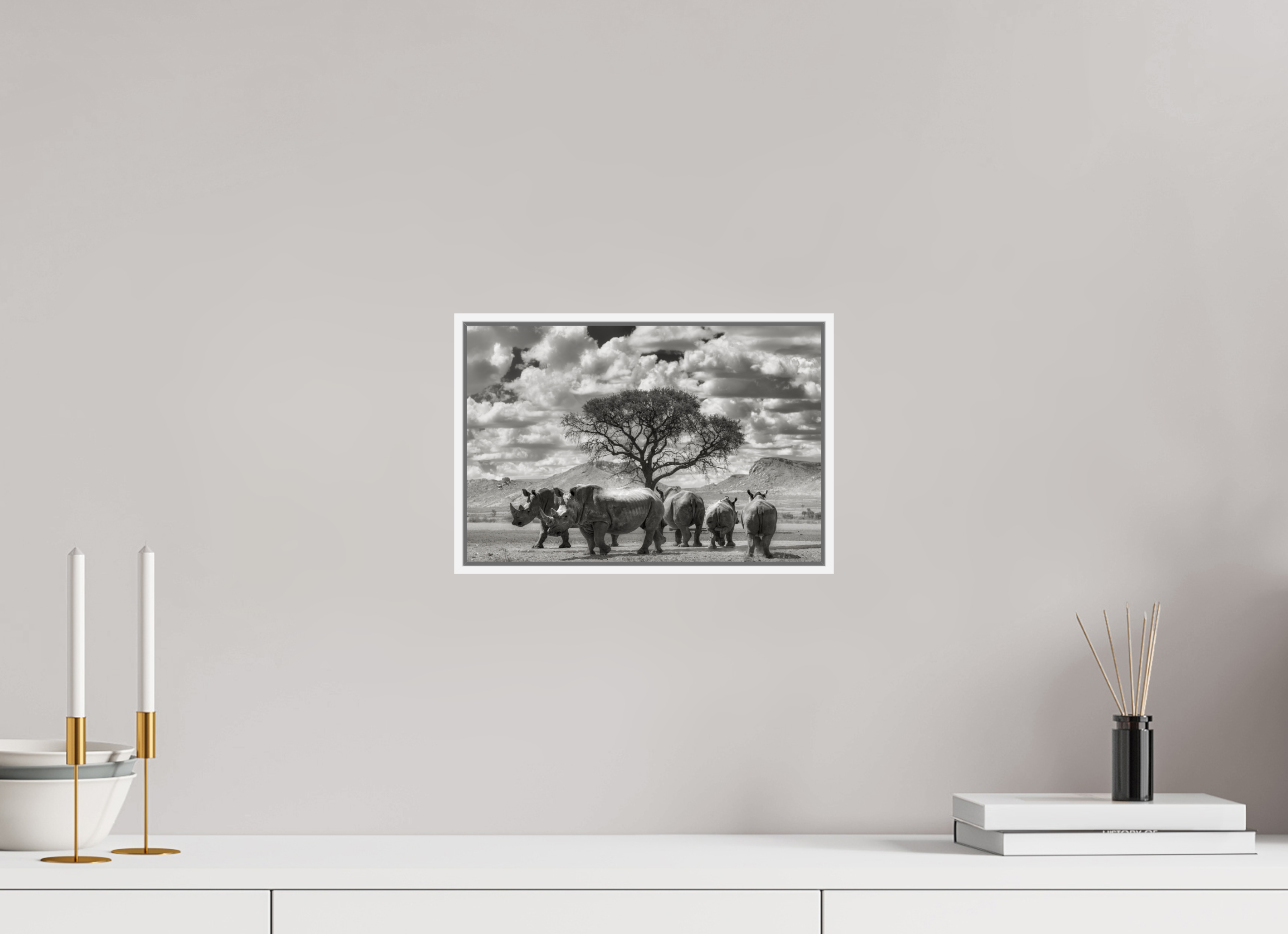 12 x 8″, S+M White Floater Frame Perfectly Still