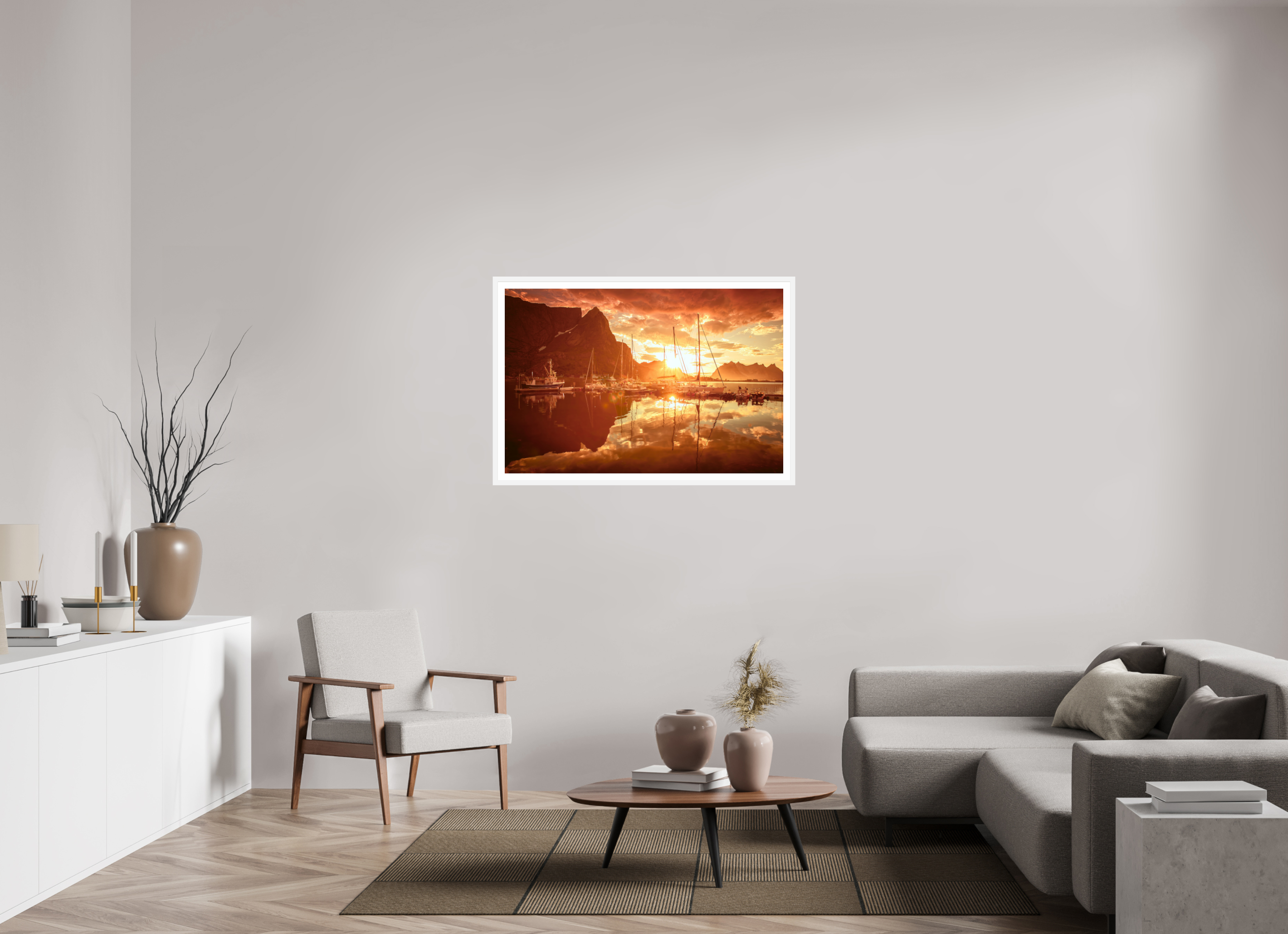 45 x 30″, L+XL White Frame + Border A MINOR COSMIC EVENT
