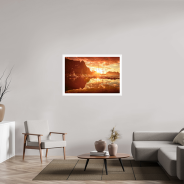 45 x 30″, L+XL White Frame + Border A MINOR COSMIC EVENT