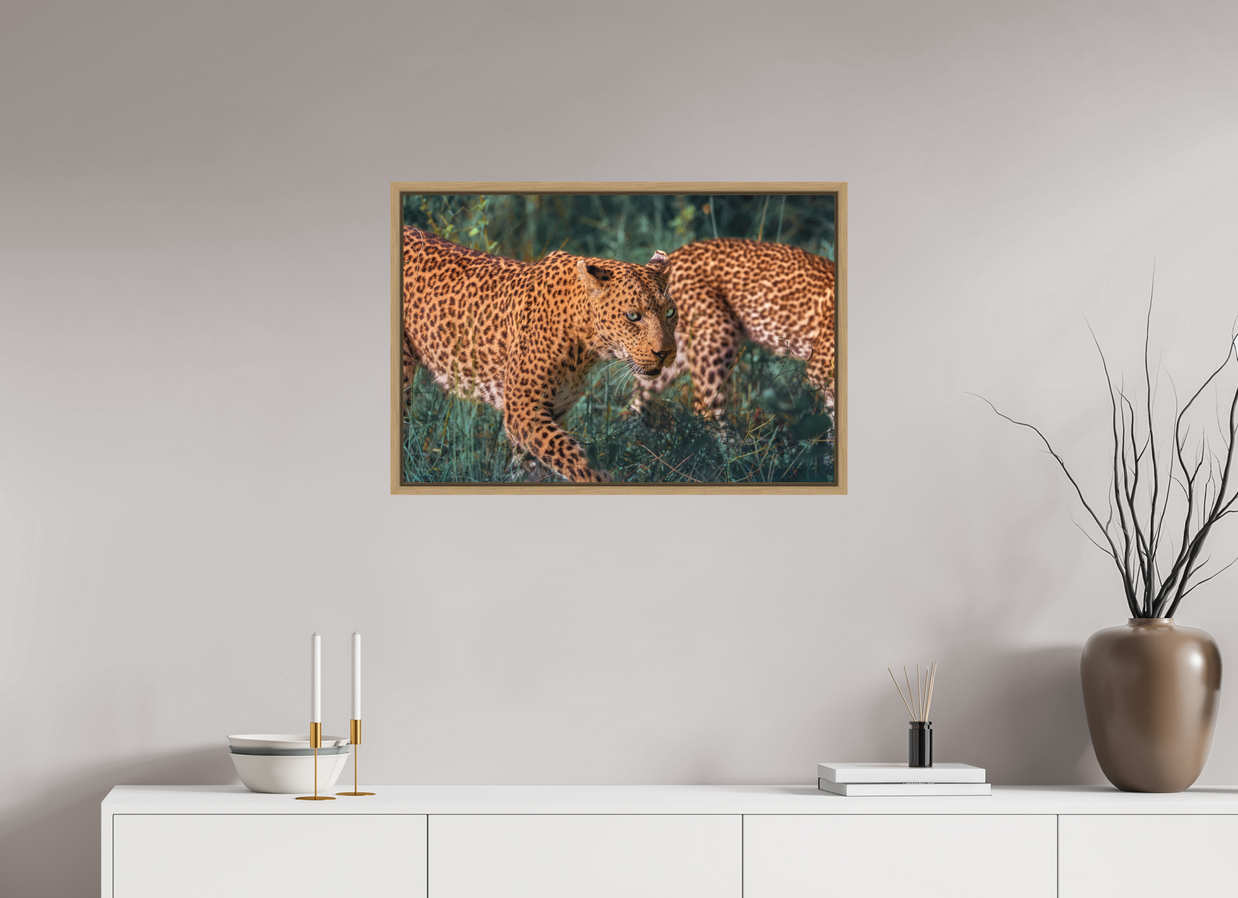 30 x 20″, L+XL Oak Floater Frame Untamed Opulence