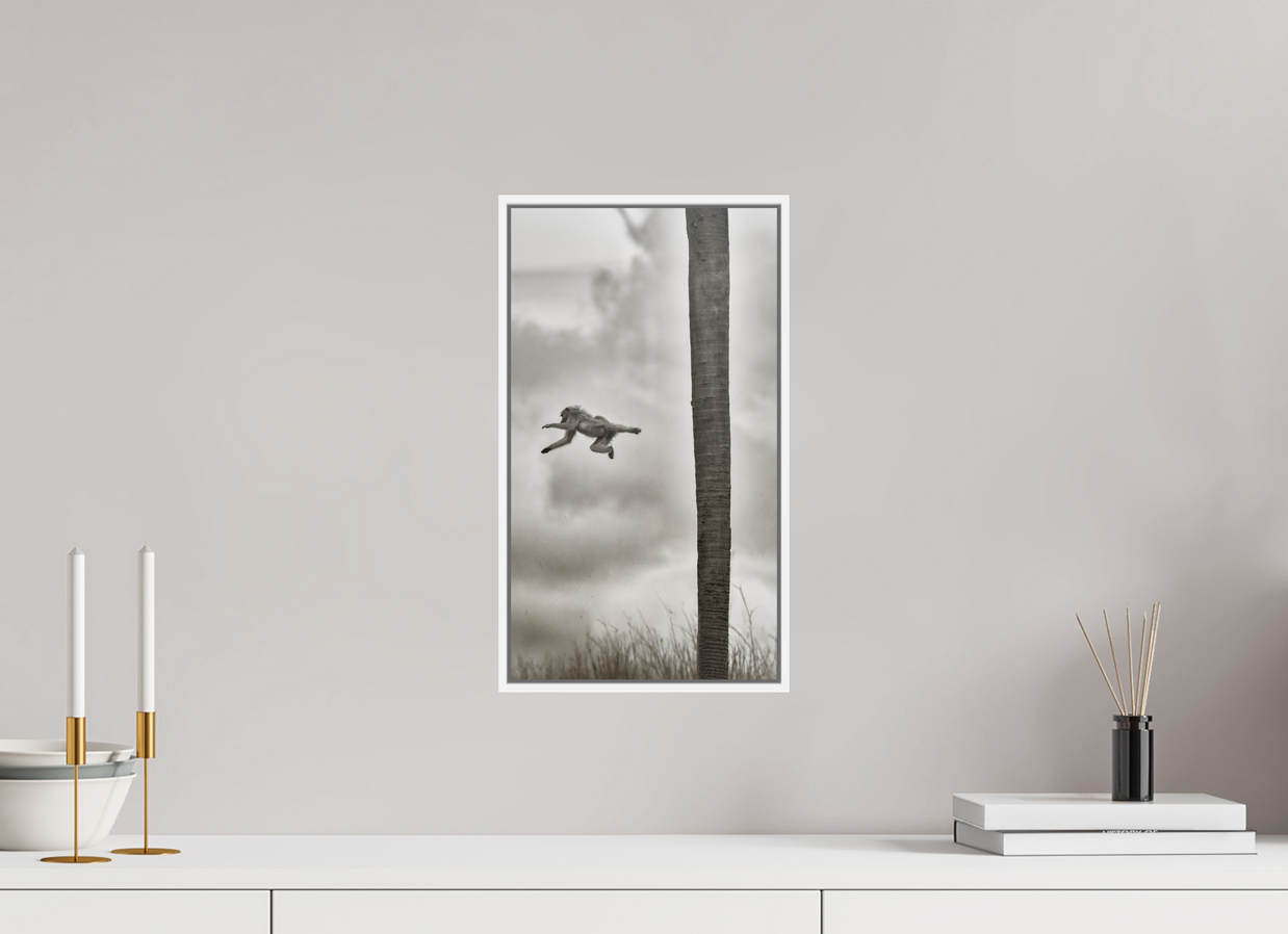 9 x 16″, S+M White Floater Frame BEYOND THE BRANCH