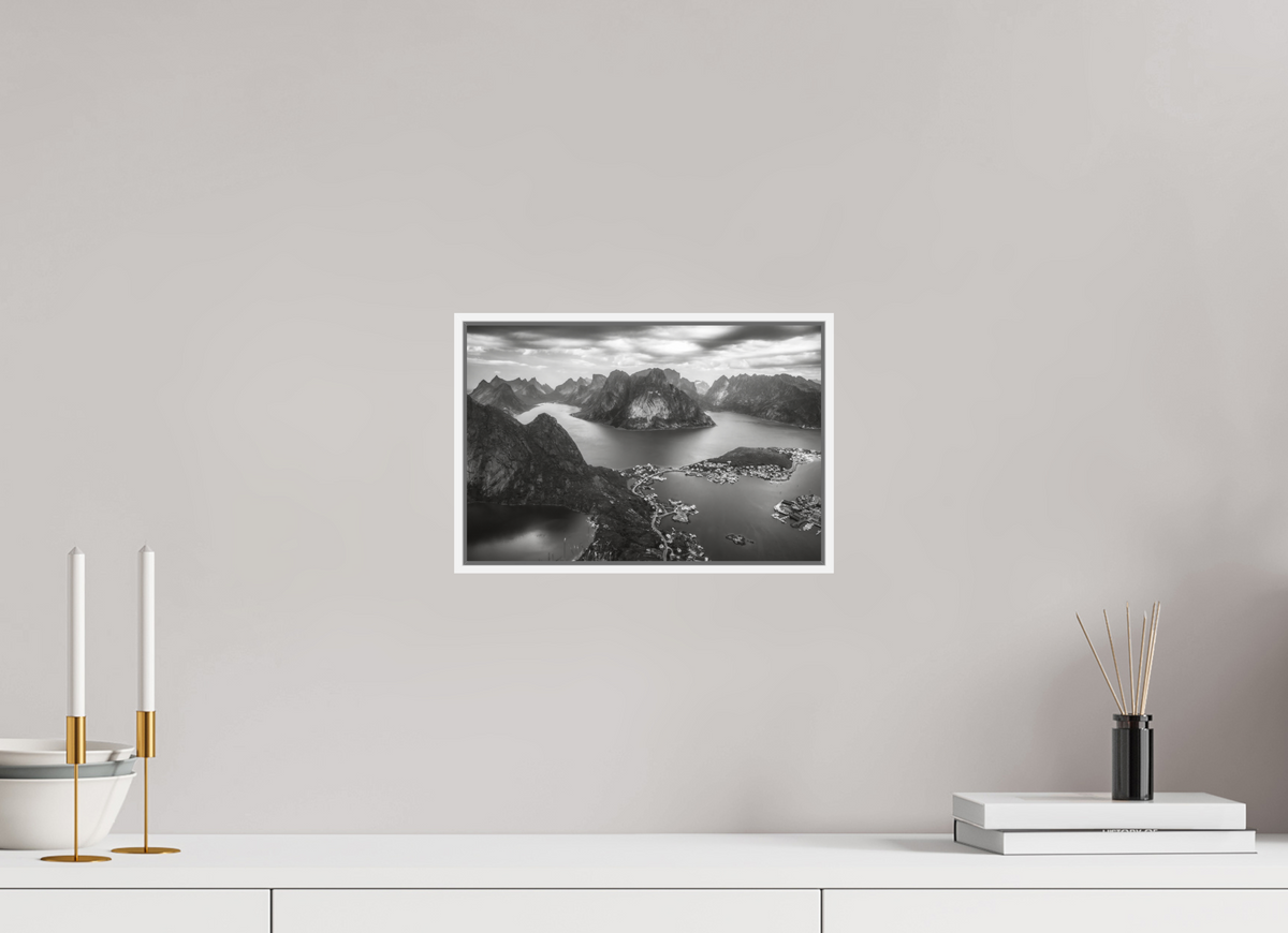 12 x 8″, S+M White Floater Frame THE LONG WAY DOWN