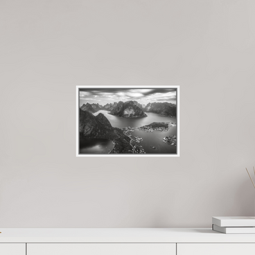 12 x 8″, S+M White Floater Frame THE LONG WAY DOWN
