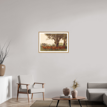 30 x 20″, L+XL Oak Frame + Border THE FIELD FEELS