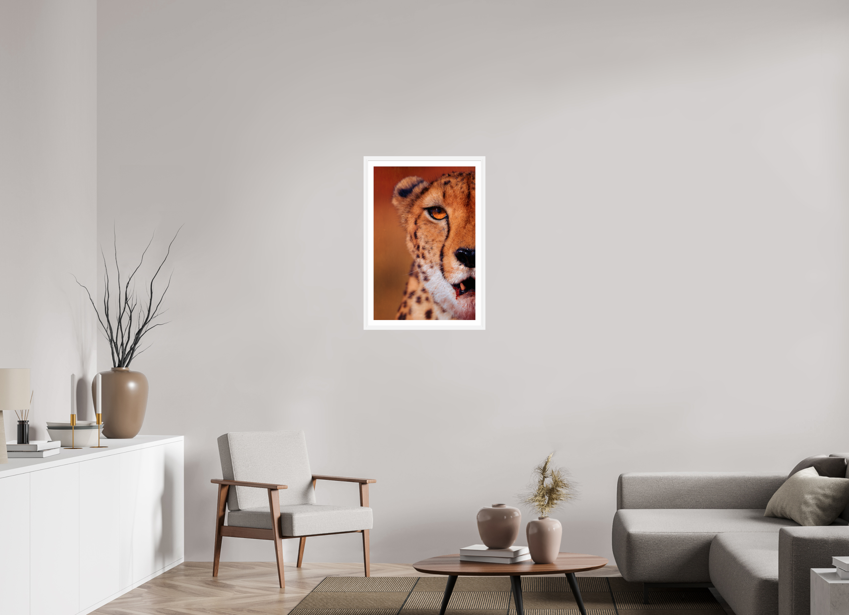 20 x 30″, L+XL White Frame + Border AS IT IS