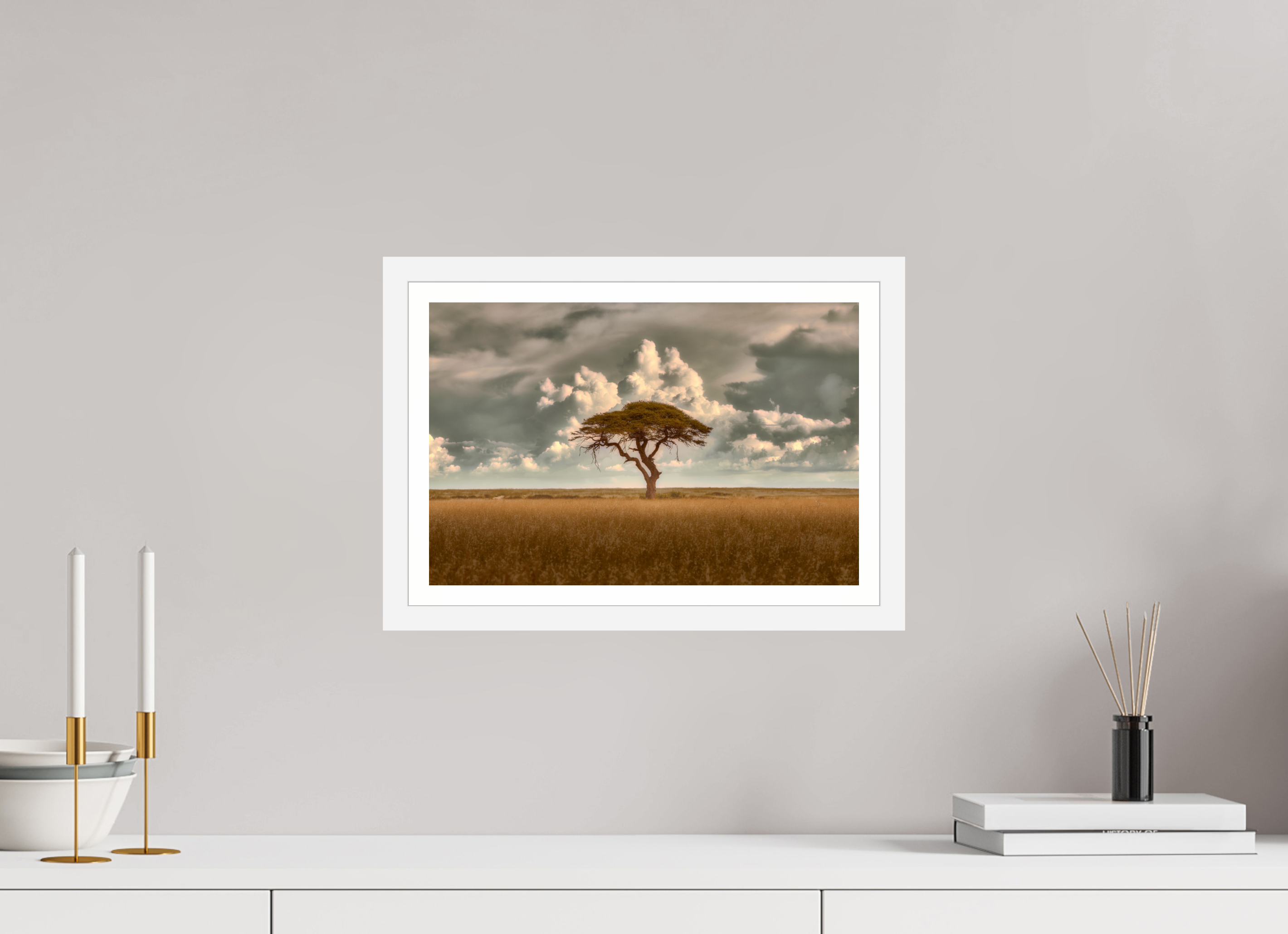 15 x 10″, S+M White Frame + Border STRUCTURED CHAOS