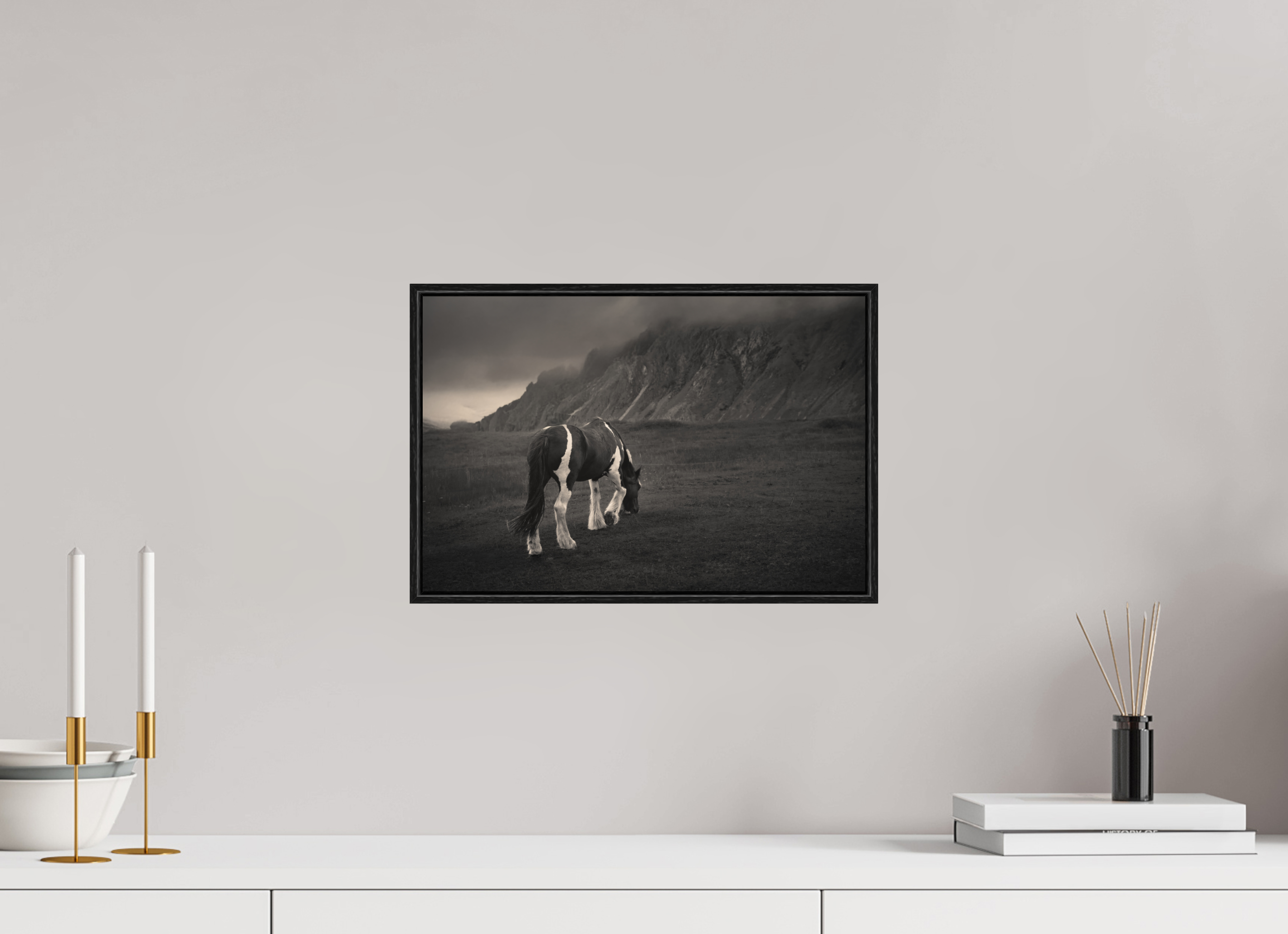 15 x 10″, S+M Black Floater Frame Unbothered