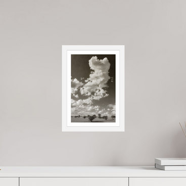 8 x 12″, S+M White Frame + Border SKY THOUGHTS
