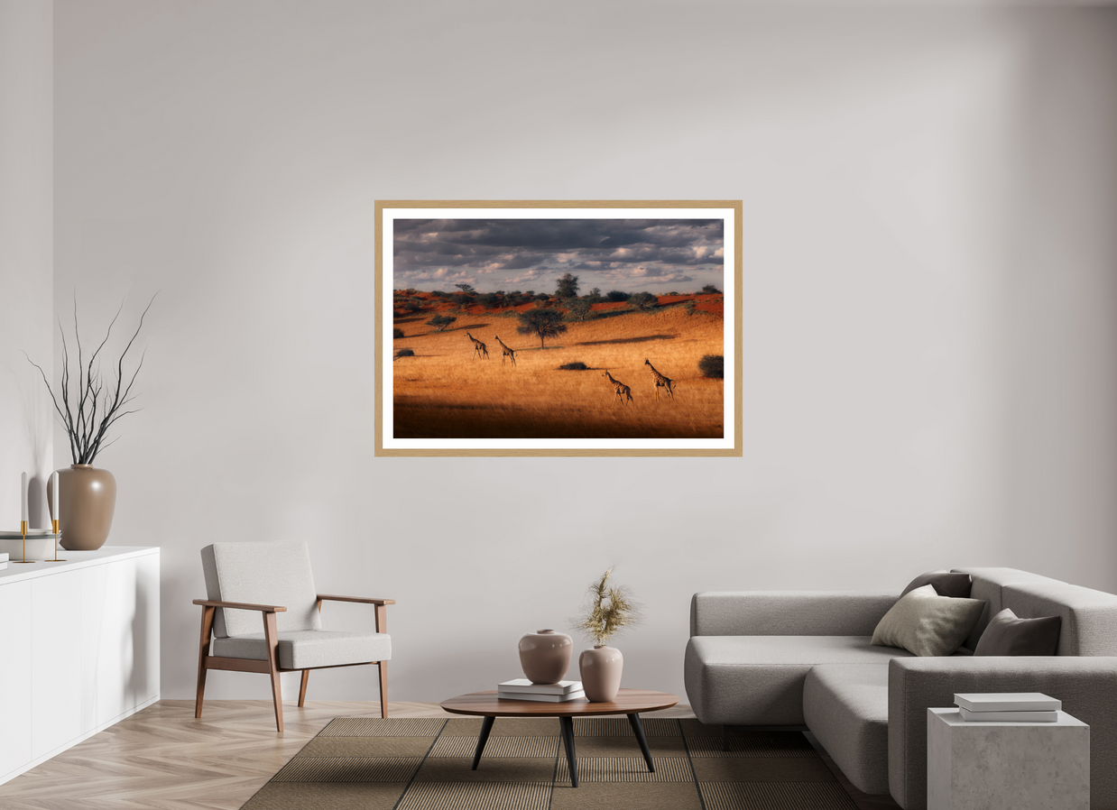 60 x 40″, Exhibition Oak Frame + Border SYMPHONY OF SILENCE
