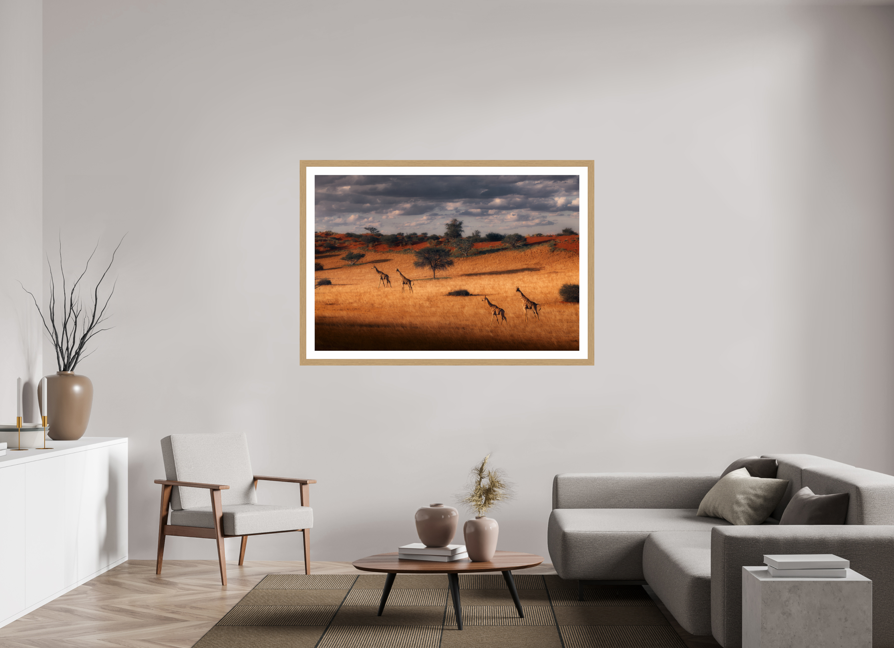 60 x 40″, Exhibition Oak Frame + Border SYMPHONY OF SILENCE