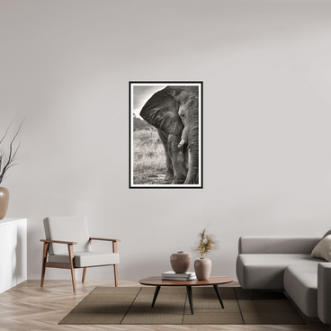 30 x 45″, L+XL Black Frame + Border BURDEN OF A TITAN