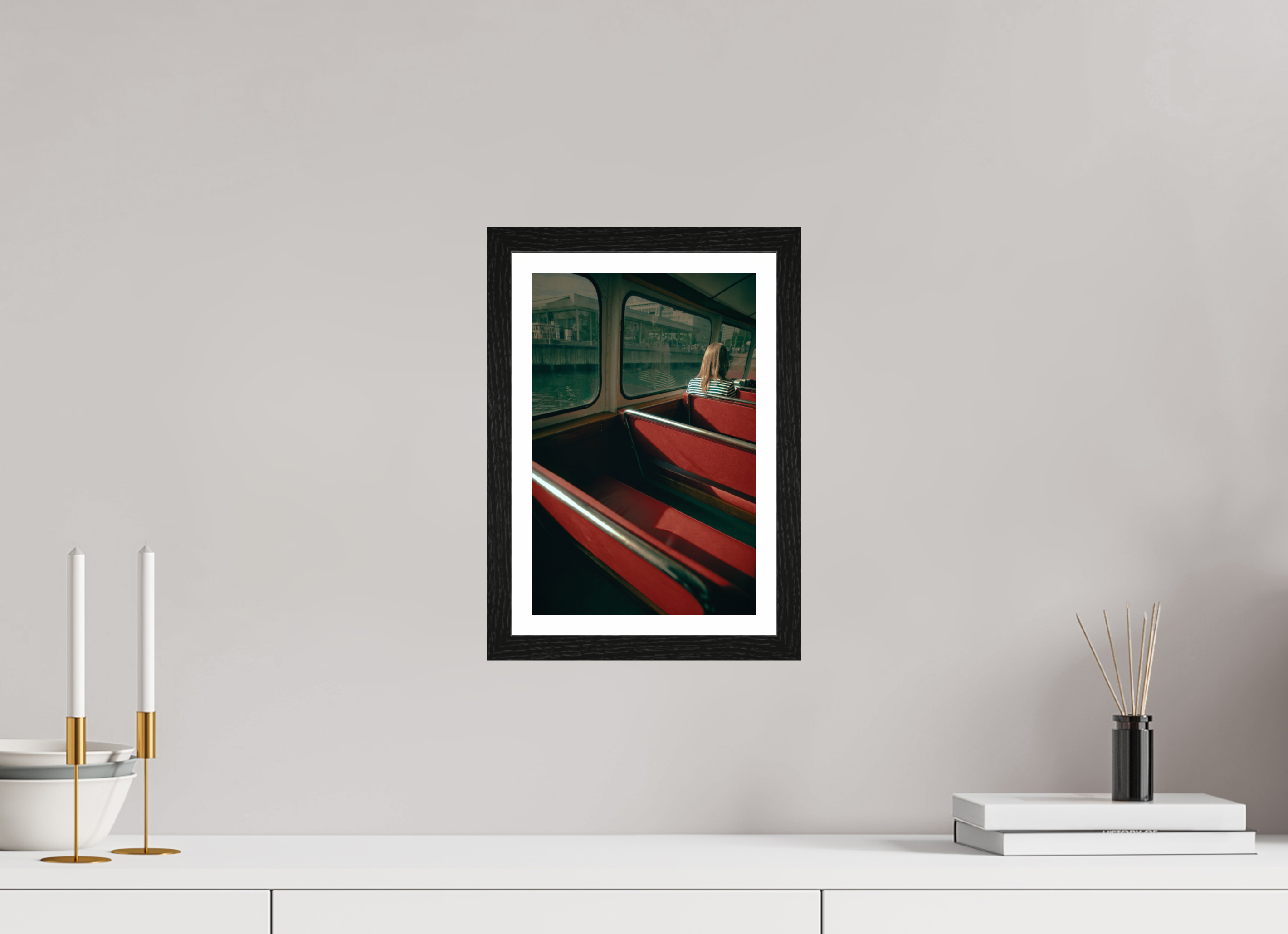 8 x 12″, S+M Black Frame + border MAKING FREINDS