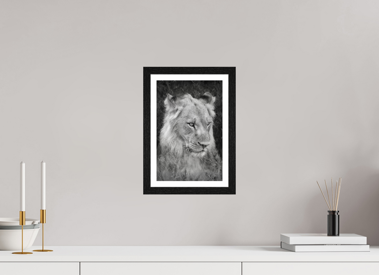 8 x 12″, S+M Black Frame + border HEAVY WILL BE THE CROWN