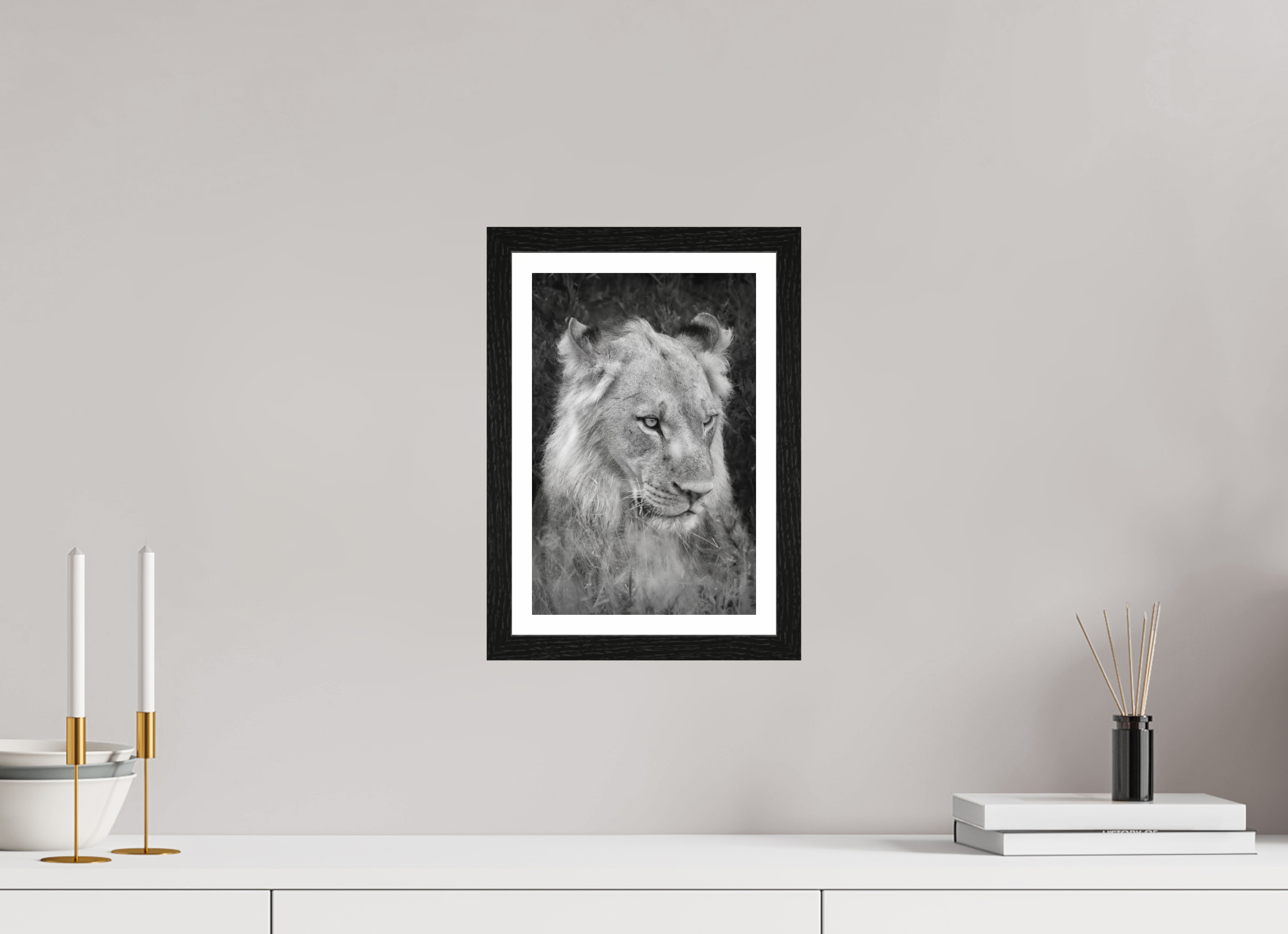 8 x 12″, S+M Black Frame + border HEAVY WILL BE THE CROWN