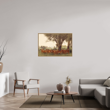 45 x 30″, L+XL Oak Floater Frame The Field Feels