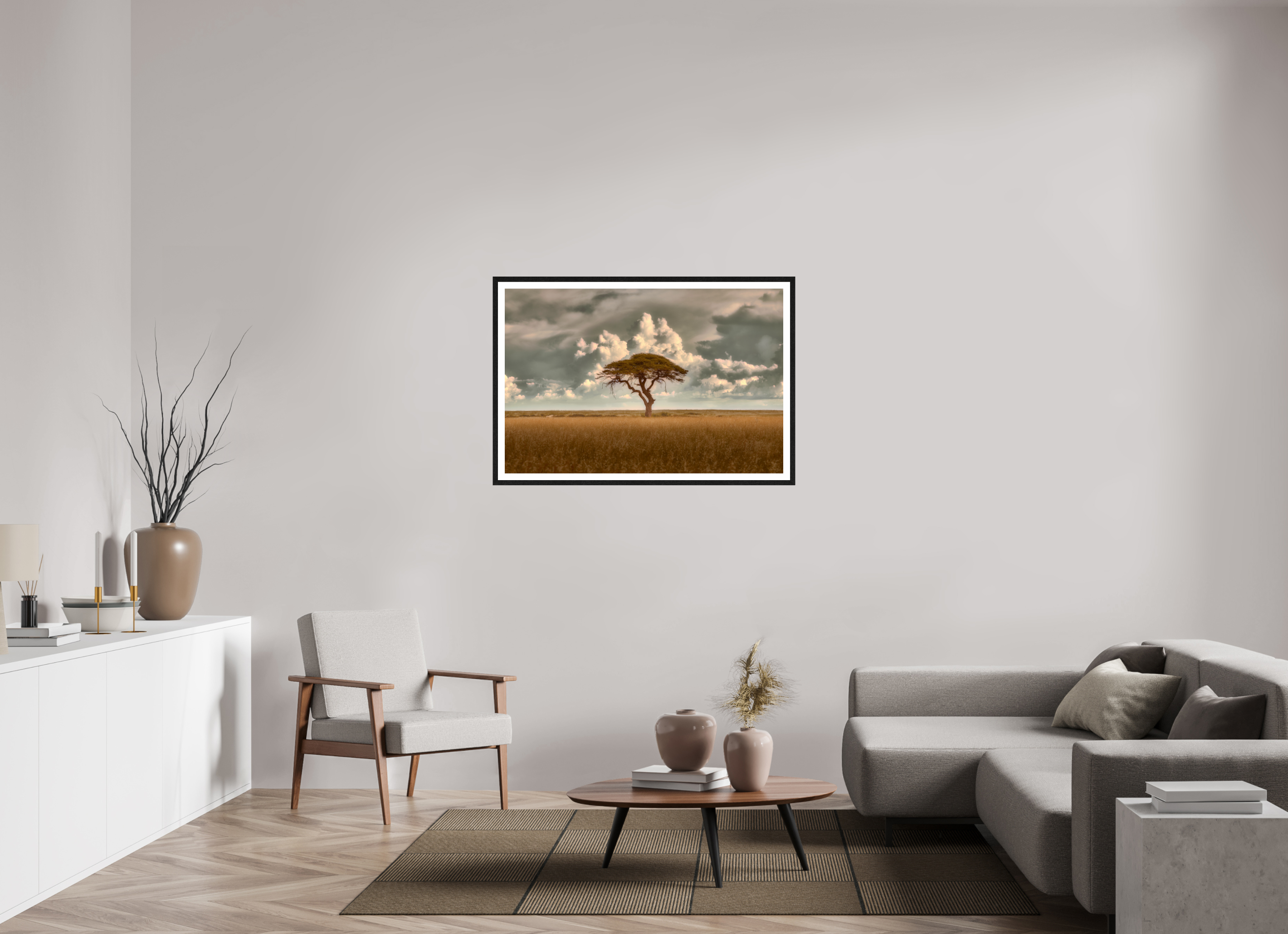 45 x 30″, L+XL Black Frame + Border STRUCTURED CHAOS