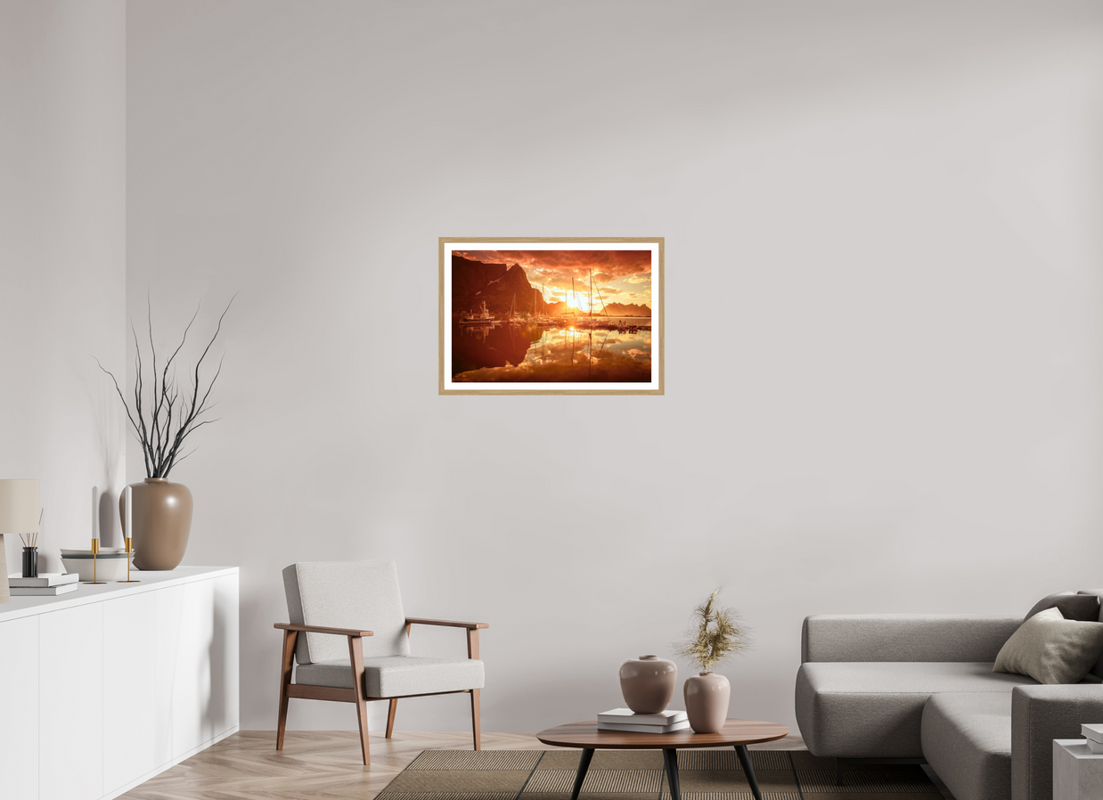 30 x 20″, L+XL Oak Frame + Border A MINOR COSMIC EVENT