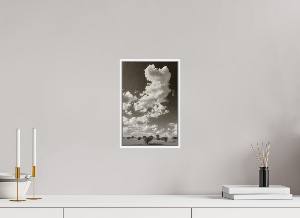 8 x 12″, S+M White Floater Frame SKY THOUGHTS