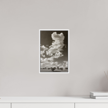 8 x 12″, S+M White Floater Frame SKY THOUGHTS