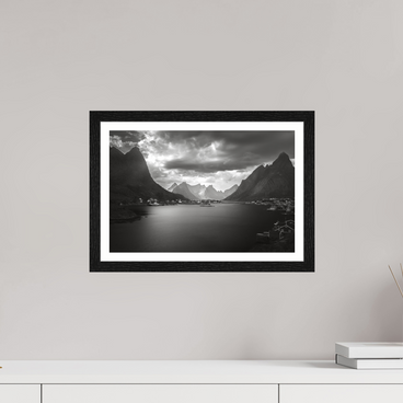 15 x 10″, S+M Black Frame + border A REASONABLE PLACE TO SETTLE