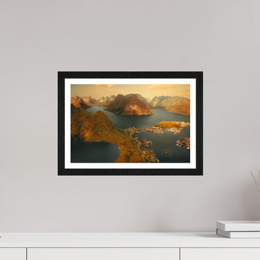15 x 10″, S+M Black Frame + border VIEW FROM THE GODS