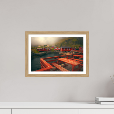 15 x 10″, S+M Oak Frame + Border TABLE FOR TWO