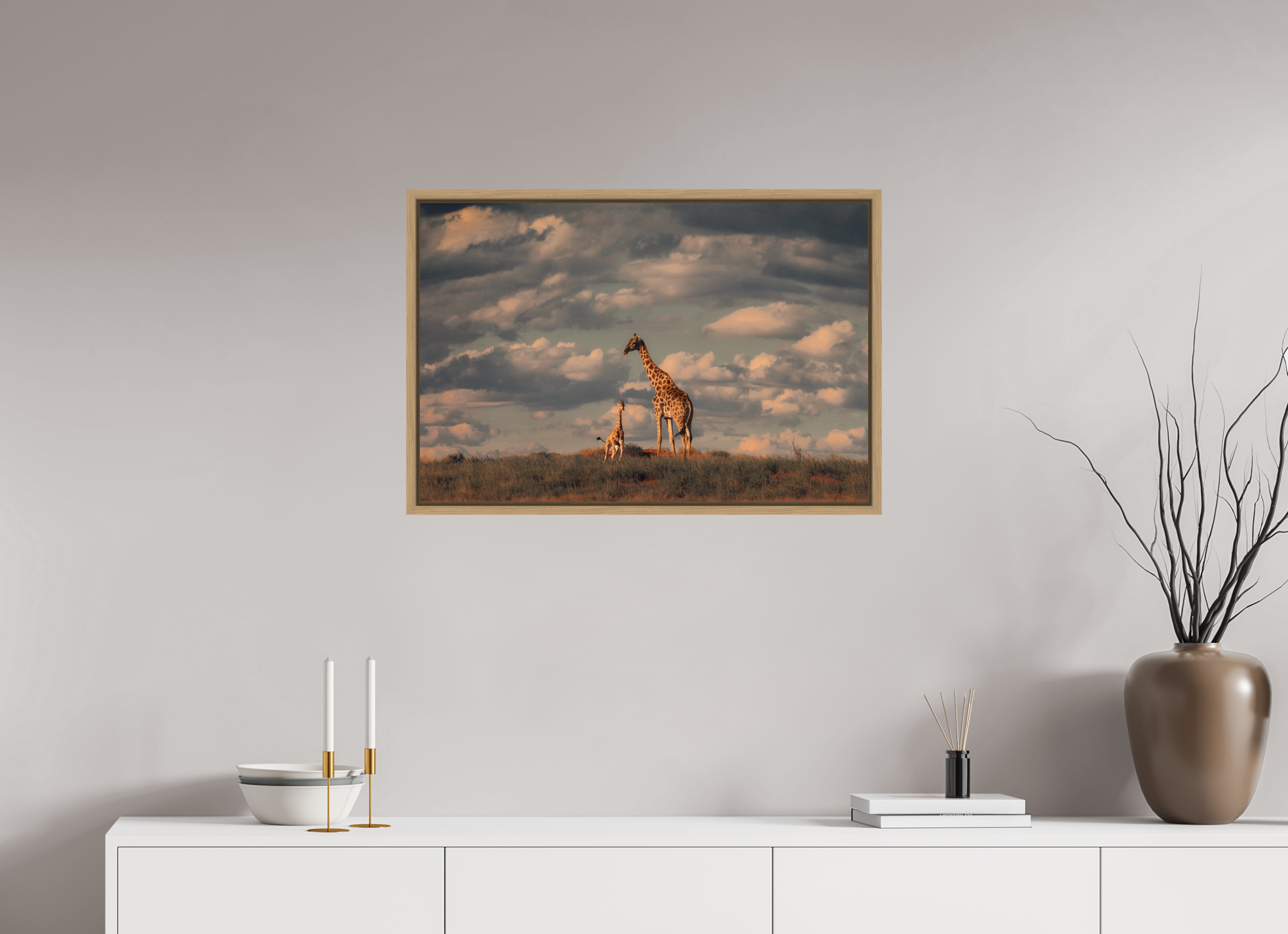 30 x 20″, L+XL Oak Floater Frame Lineage