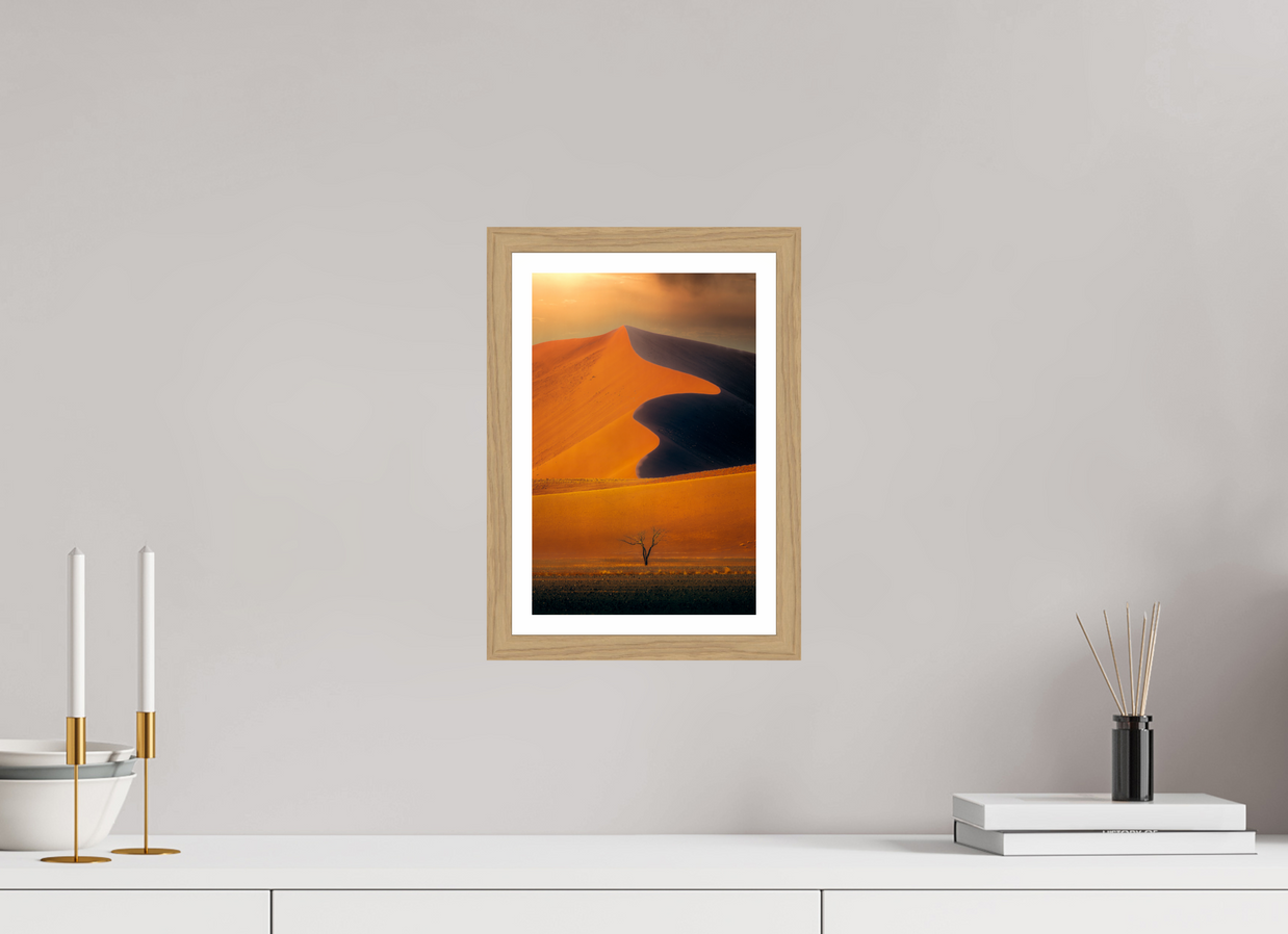 8 x 12″, S+M Oak Frame + Border NO PROMISE OF DIRECTION