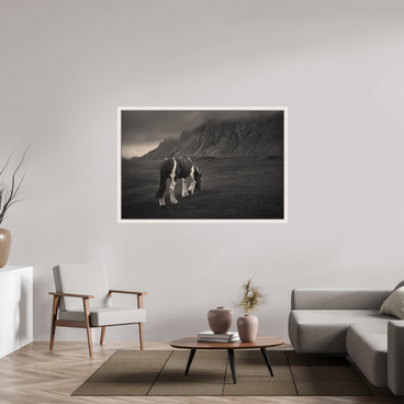 60 x 40″, Exhibition Maple White Floater Frame Unbothered