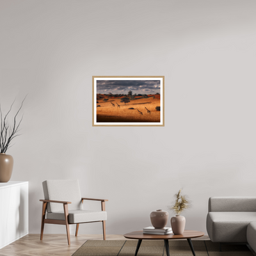 30 x 20″, L+XL Oak Frame + Border SYMPHONY OF SILENCE