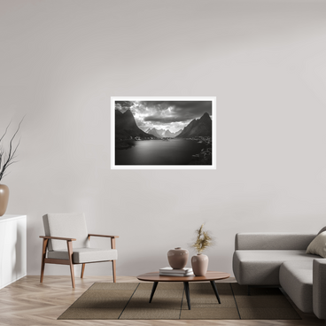 45 x 30″, L+XL White Frame + Border A REASONABLE PLACE TO SETTLE
