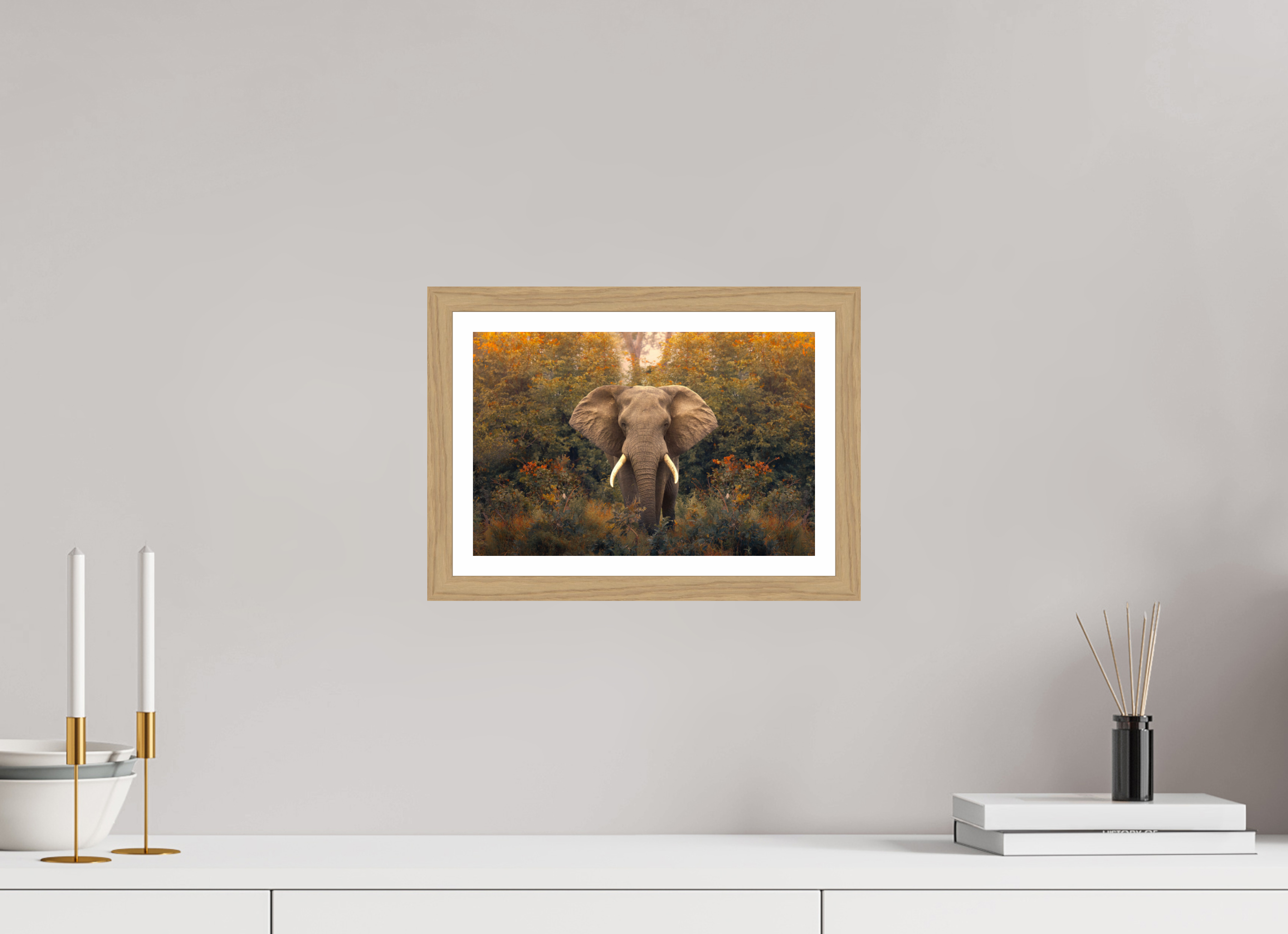 12 x 8″, S+M Oak Frame + Border REVELATION