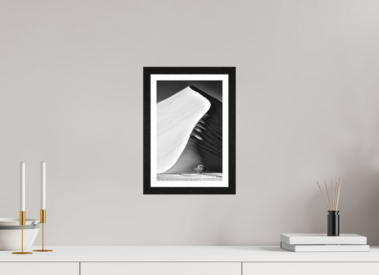 8 x 12″, S+M Black Frame + border THE EDGE