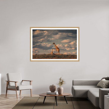 60 x 40″, Exhibition Oak Frame + Border LINEAGE