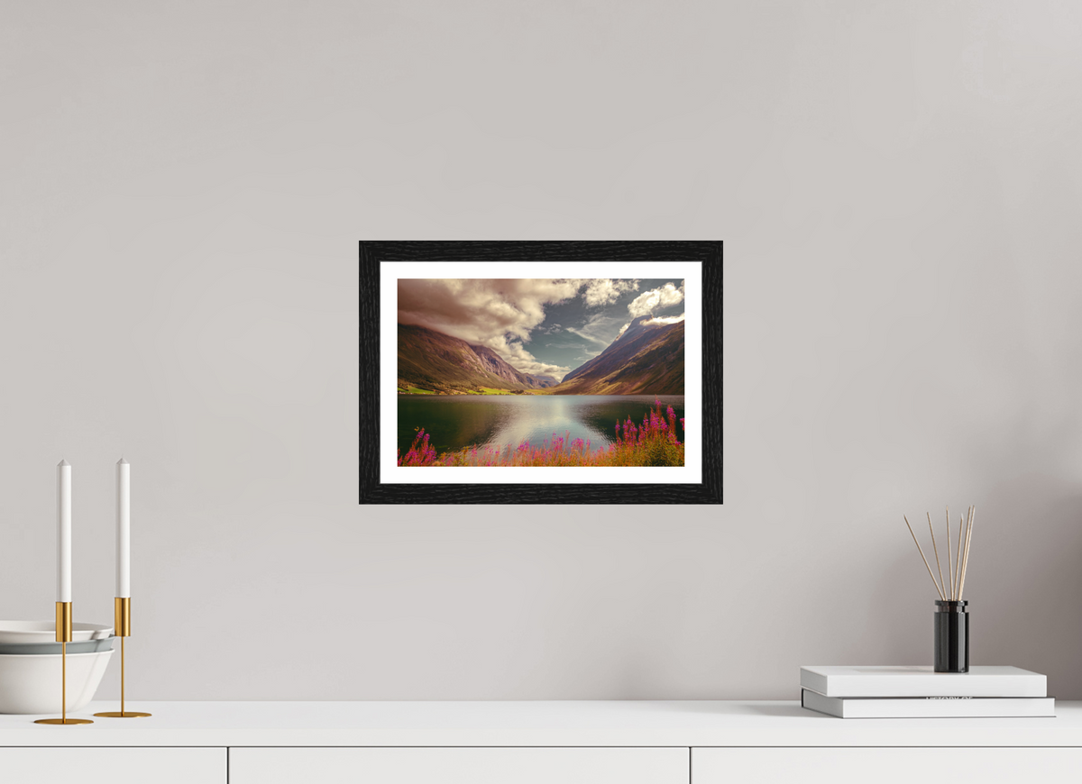 12 x 8″, S+M Black Frame + border A PERFECTLY ORDINARY PLACE