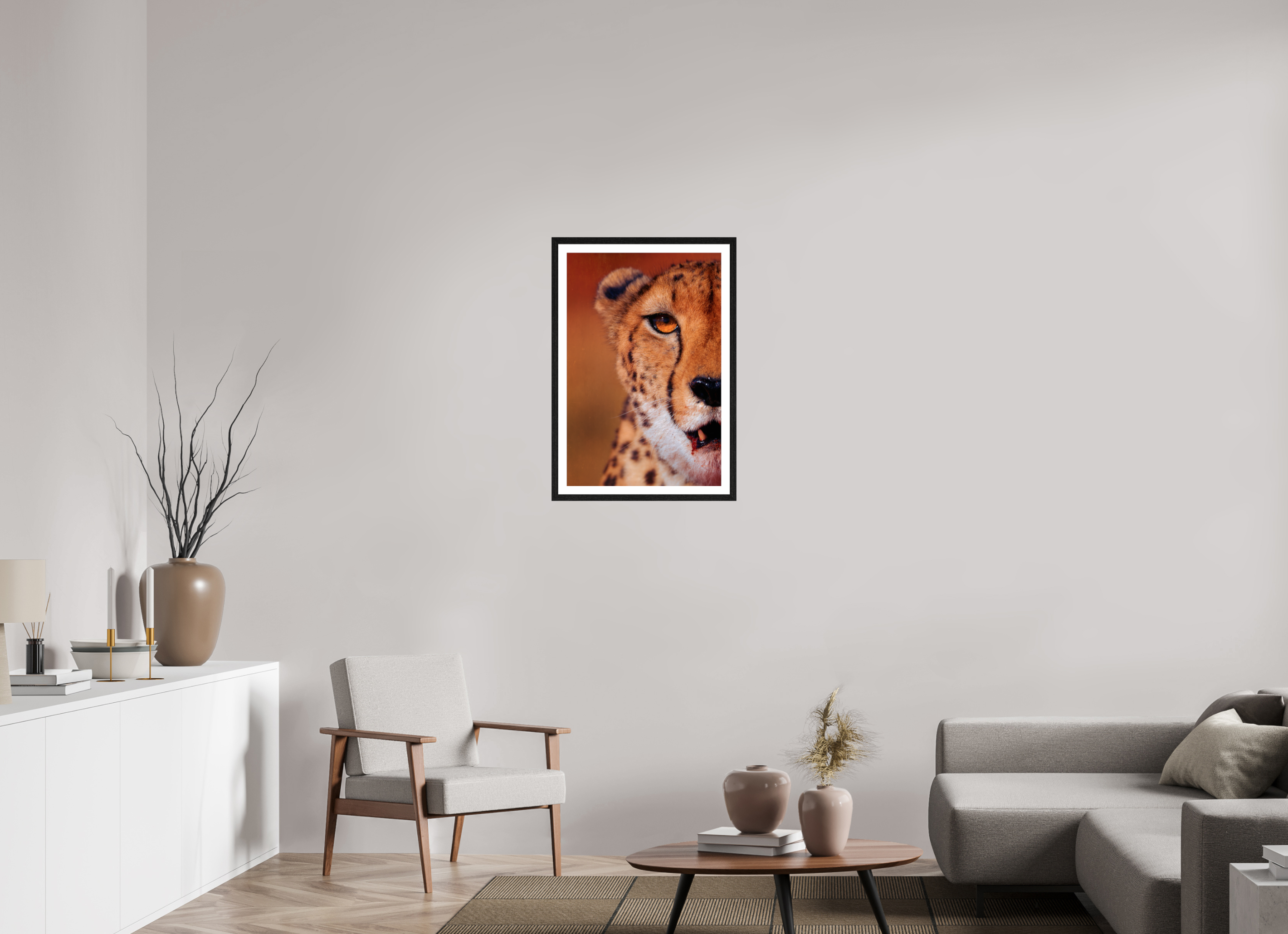 20 x 30″, L+XL Black Frame + Border AS IT IS