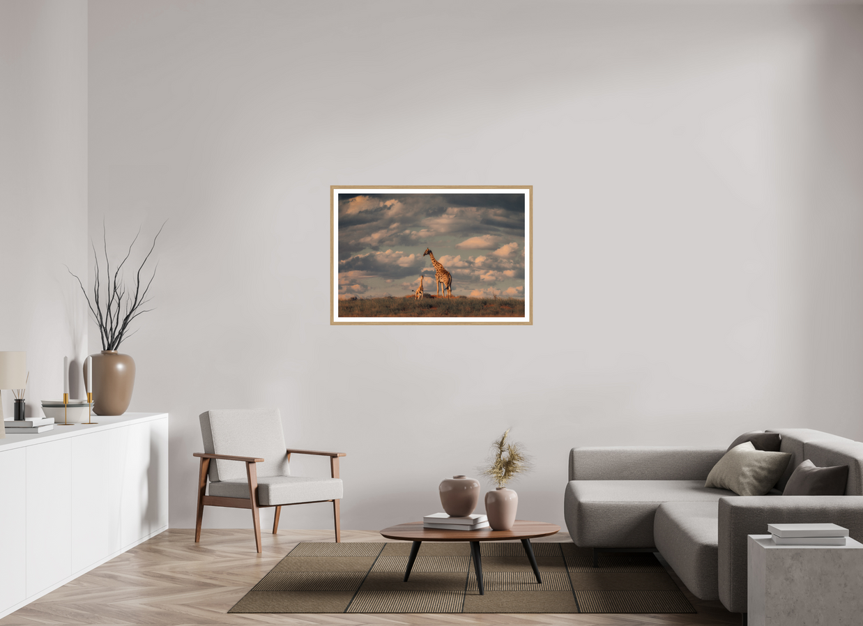 45 x 30″, L+XL Oak Frame + Border LINEAGE