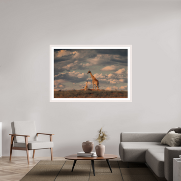 60 x 40″, Exhibition White Maple Frame + Border LINEAGE