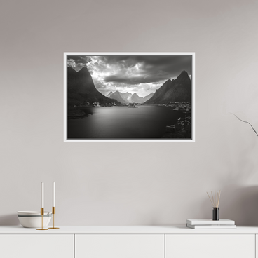 30 x 20″, L+XL White Floater Frame A REASONABLE PLACE TO SETTLE