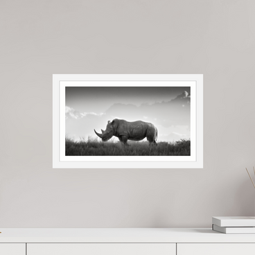 16 x 9″, S+M White Frame + Border ANCIENT GRAVITY